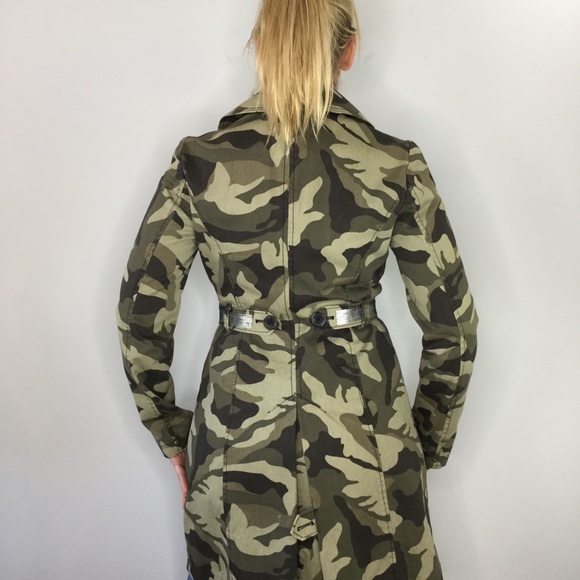 INC Trench International Concepts Camo sequin trench coat - Picture 4 of 8